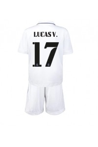Real Madrid Lucas Vazquez #17 Babytruitje Thuis tenue Kind 2022-23 Korte Mouw (+ Korte broeken)